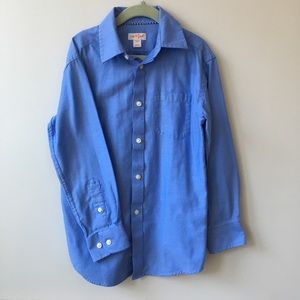 Boy Button down Blue Shirt 6/7 Cat & Jack